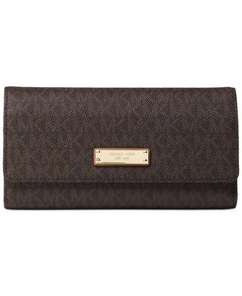 Michael Kors Signature Jet Set Item Checkbook Wallet 